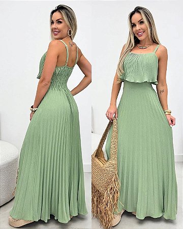 Vestido Plissado Giseli