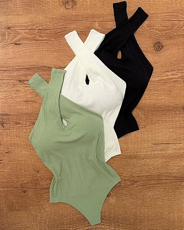 Body canelado cruzado