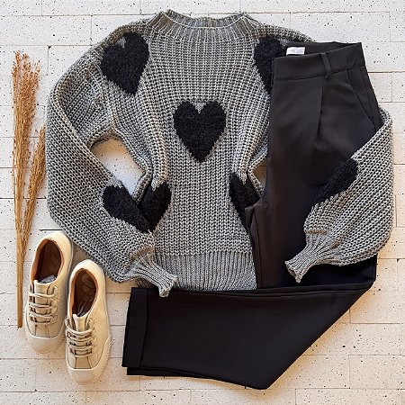 Blusa Tricot coração