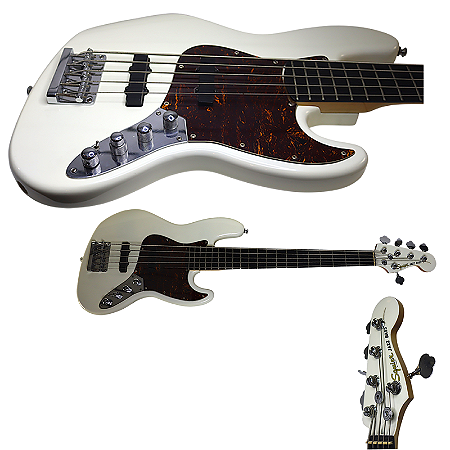 CONTRABAIXO SQUIER JAZZ BASS AFINITTY 5 ACTIVE OLYMPIC WHITE COD541