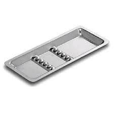 Bandeja Inox 22x09x1,5cm c/Suporte p/6 Instrumentos Millenium Fava