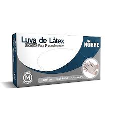 Luva Latex c/po prot.contra agentes quim.M cx/100 Nobre