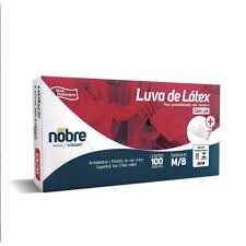 Luva Latex c/po p/Proced.Não Cirurgico nao Esteril M cx/100 Nobre