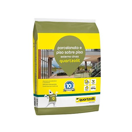 Argamassa Externa Para Porcelanato e PisoXPiso Cinza 20kg Quartz