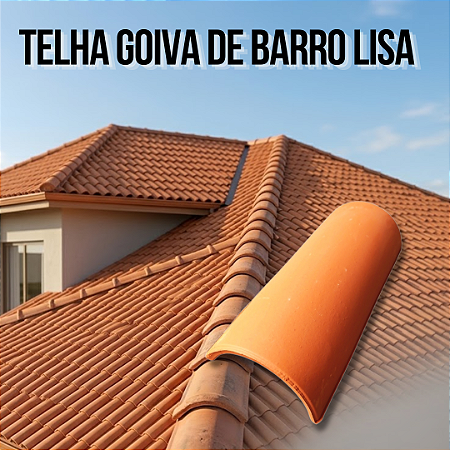 Telha Goiva de Barro Lisa