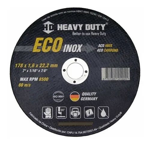 Disco corte ferro/inox 41/2x1.0 heavy duty com 50