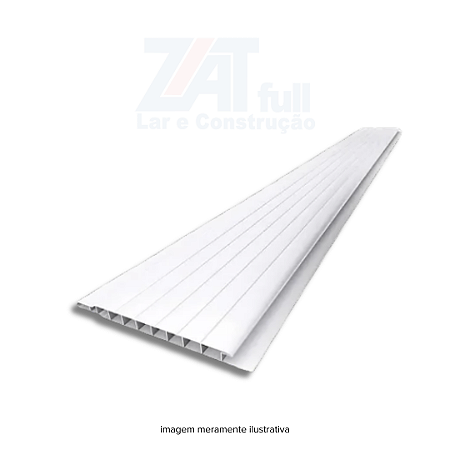 Forro PVC 6mm 20cm Frisado Branco 6m Allas (10,80m²)