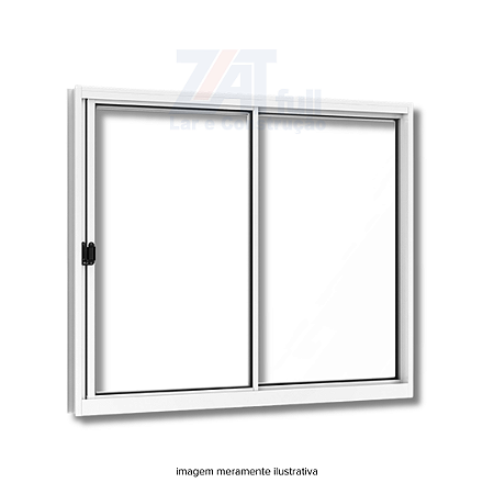 Janela Alumínio de Correr 1,00x1,20 2 Folhas Branca Reli