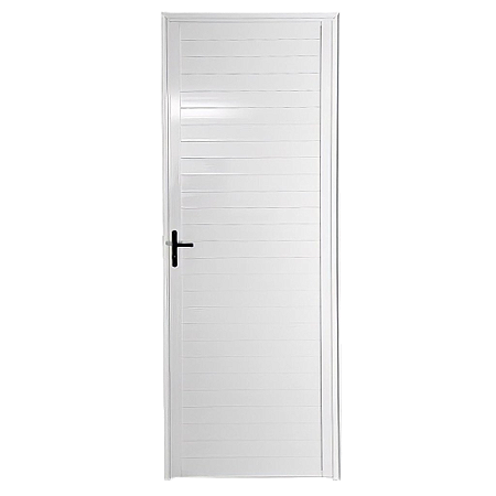 Porta Em Alumínio Lambril 0,80 x 2,10 (m) Branca Direita Reli