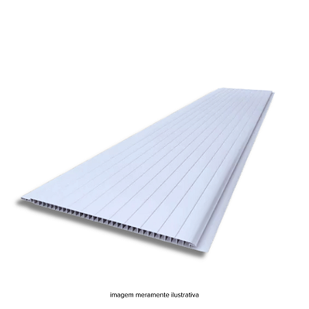 Forro PVC 6 mm 20 cm Branco Frisado 6 m Fortplast
