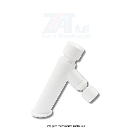 Torneira Lavatorio Automática Angular ABS Branca Vit