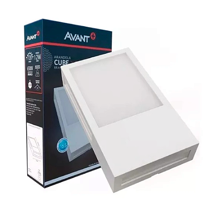 Arandela Led Cube Branco Fosco 12W IP65 6K Biv. AVANT
