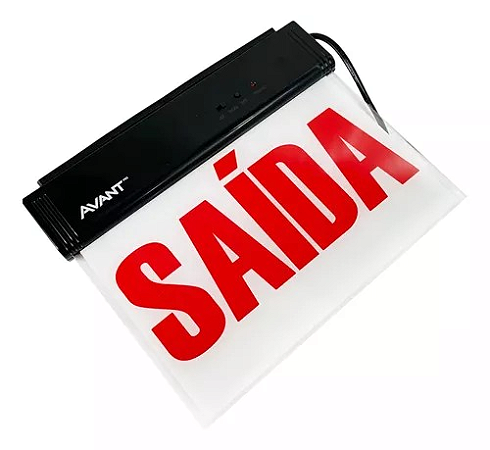 Placa de Emergência SAÍDA 1w VM 1 Lado 240x185mm PT  AVANT
