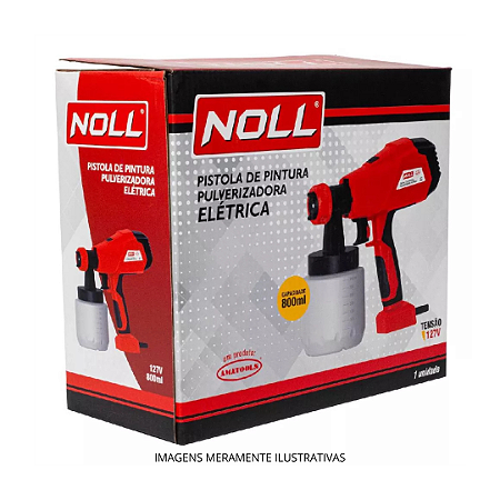 Pistola de Pintura Pulverizadora Elétrica 800ml 127V Noll - Zzat