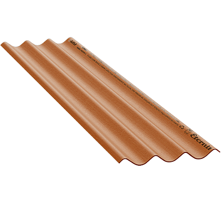 Telha Ondulada Vermelha 5mm 1,22x0,55  ETERNIT