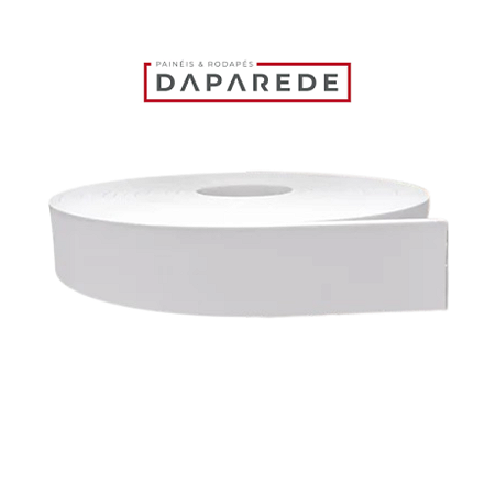 Rodapé EVA Autocolante Branco Liso 7cm X 10m  DAPAREDE