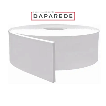Rodapé EVA Autocolante Branco Liso 10cm X 5m  DAPAREDE
