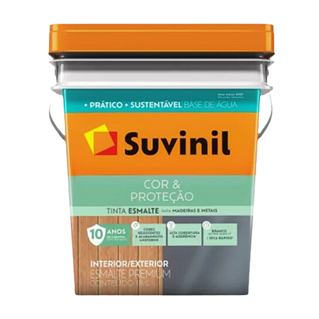 Tinta Esmalte Base d' Água Branco Brilhante 18L  SUVINIL