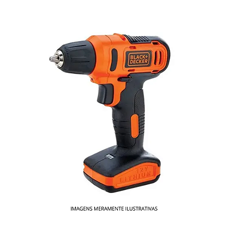 Parafusadeira e Furadeira Bateria 12V C/13 Acessorios Black+Decker
