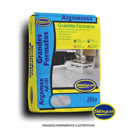 Argamassa AC3 Grandes Formatos Branca 20 kg Silaqua