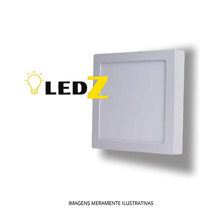 Painel Led 12w Quadrado Sobrepor 6k Ledz