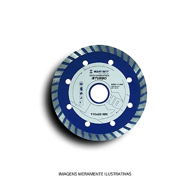 Disco de Corte Diamantado Turbo 110mm Heavy Duty