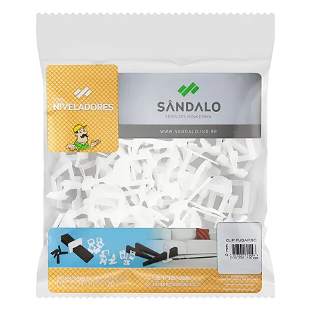 Nivelador Piso 3MM 100 Peças Clip Pop Sandalo