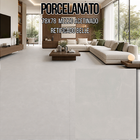 Porcelanato "A" 78x78 Mezzo Acetinado Retificado Belle