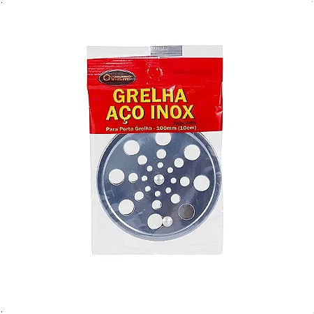 Grelha Aço Inox Redonda com Fecho 10cm Overtime