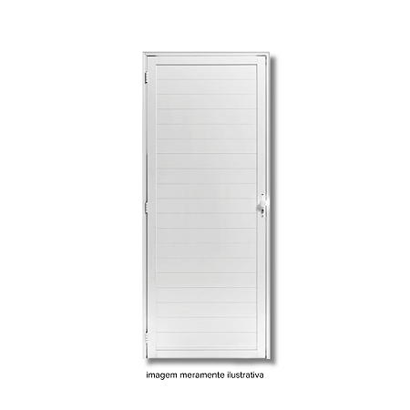 Porta Lambril Alumínio Branca 210x80 Esquerda Esal