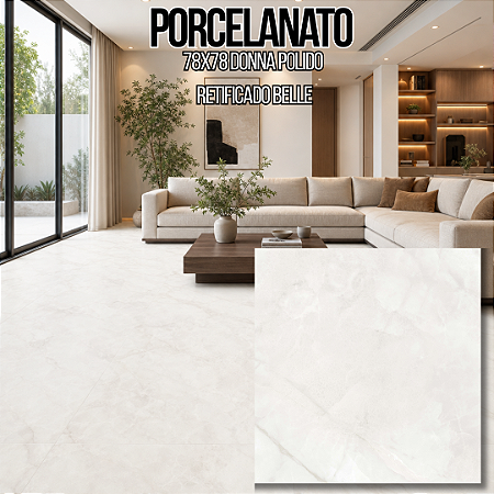 Porcelanato "A" 78x78 Donna Polido Retificado Belle