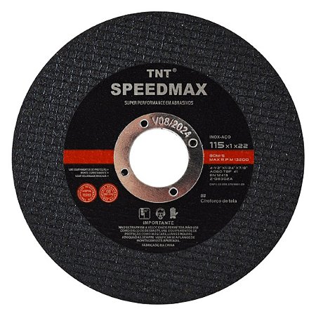 Disco Corte Ferro 4" 115x1,0x22 Speedmax