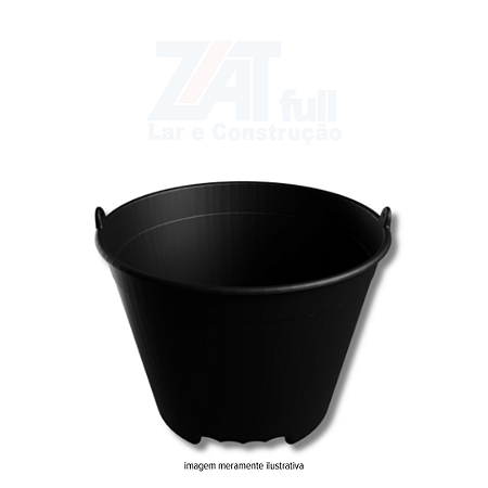 Balde Obra Pvc Preto 12L Inkor