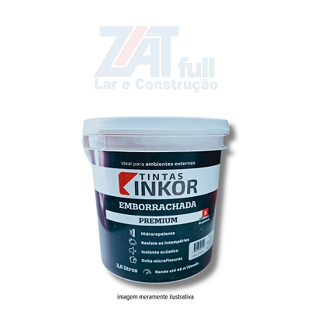 Tinta Acrílica Emborrachada Premium 3,6L Branco Fosco Inkor
