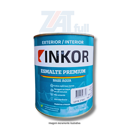 Tinta Esmalte Base Água 900ml Branco Brilhante Inkor