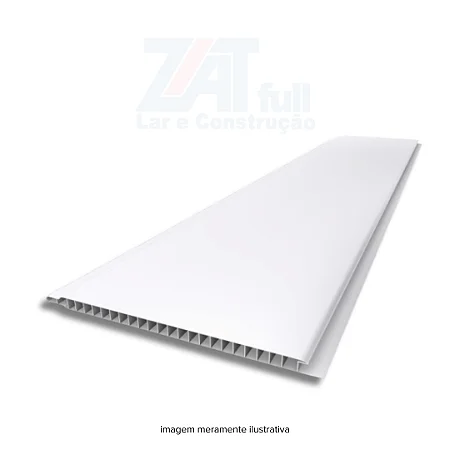 Forro PVC 6mm x 200mm Branco Liso Junta Seca 5M Allas