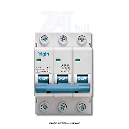 Disjuntor Tripolar 40A Din 3kA Residencial Elgin