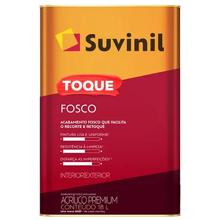 Tinta Acrílica Toque Fosco 18L Branco Suvinil