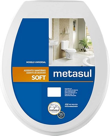Assento Sanitário Soft Universal Branco Metasul