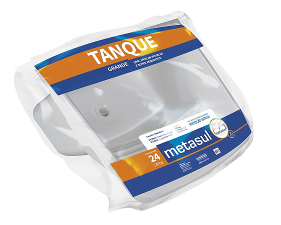 Tanque Plástico 24L Branco Metasul