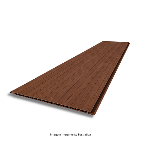 Forro PVC 6 mm 20 cm Imbuia Frisado 6 m Fortplast