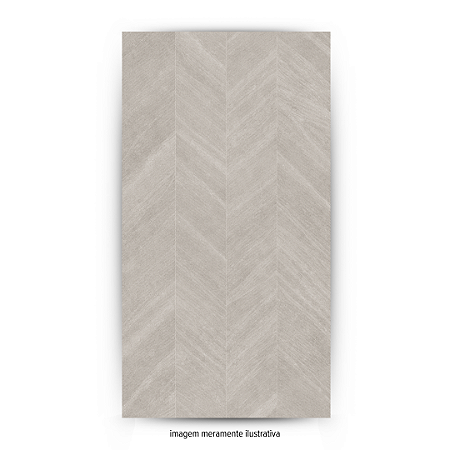 Porcelanato “A” 63x121 Lumenn Chevron Cinza Acetinado Retificado Belle