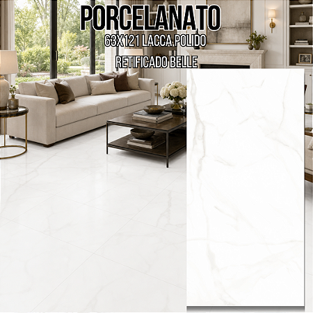 Porcelanato Classe A 63x121 Lacca Polido Retificado Belle
