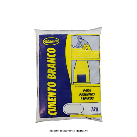 Cimento Branco 1kg Siláqua