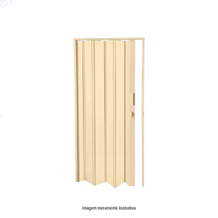 Porta PVC Sanfonada 2,10x0,70 m Bege Plastilit
