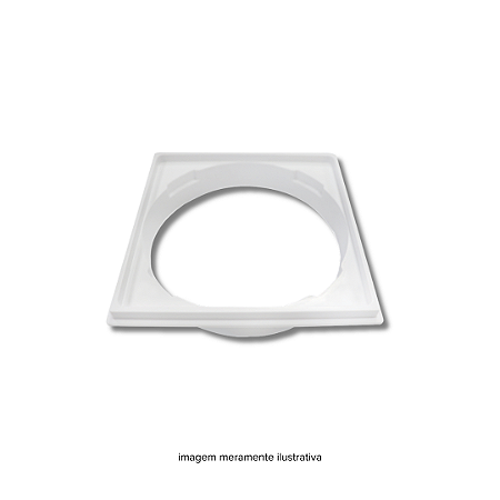 Porta Grelha Quadrada Branca 100mm Plastilit