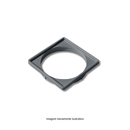 Porta Grelha Quadrada Cinza 150mm Plastilit