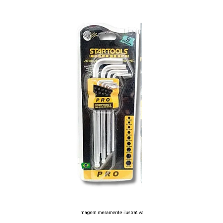 Jogo Chave Allen 9 Peças 1,5 - 10MM Startools