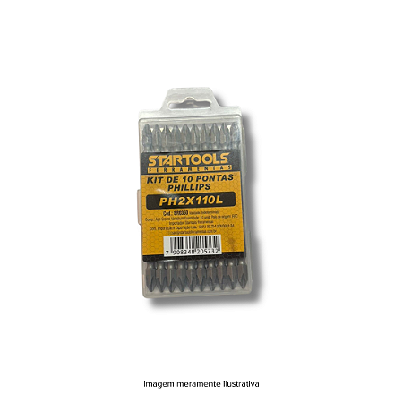 Ponteiras Dupla 110MM C/ 10 Peças Startools