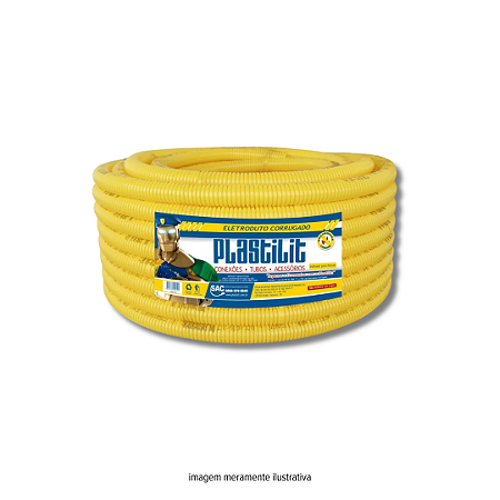 Mangueira Corrugada M Amarela Plastilit